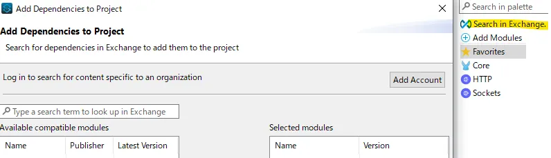 Anypoint StudioでAnypoint Platformにログインする画面