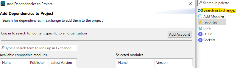 Anypoint StudioでAnypoint Platformにログインする画面